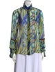 Christian Lacroix Silk Printed Button-Up Top