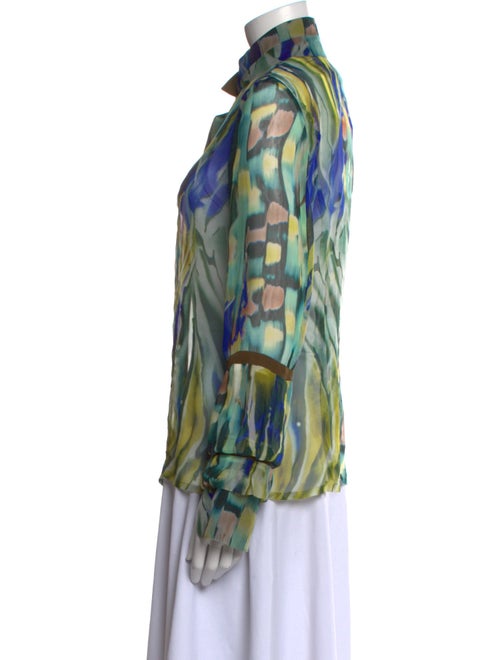 Christian Lacroix Silk Printed Button-Up Top