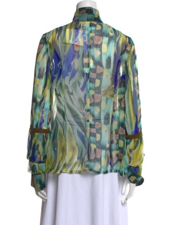 Christian Lacroix Silk Printed Button-Up Top