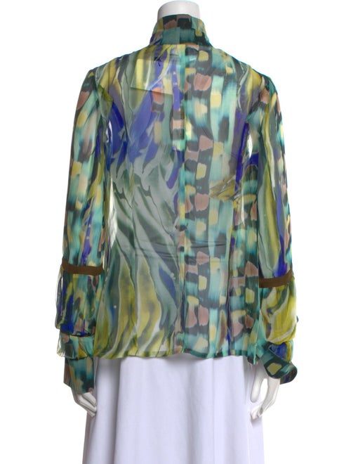Christian Lacroix Silk Printed Button-Up Top