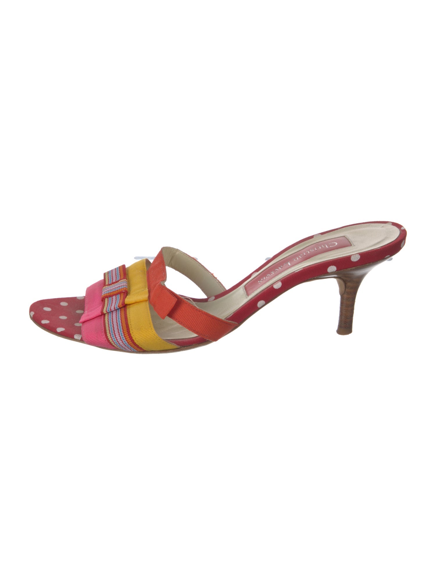 Christian Lacroix Canvas Colorblock Pattern Slides