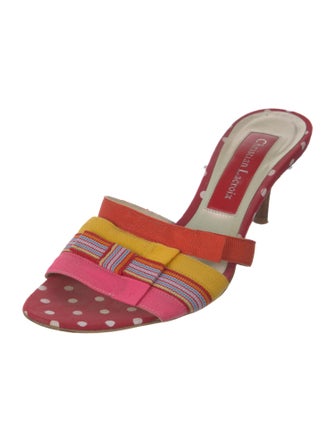 Christian Lacroix Canvas Colorblock Pattern Slides