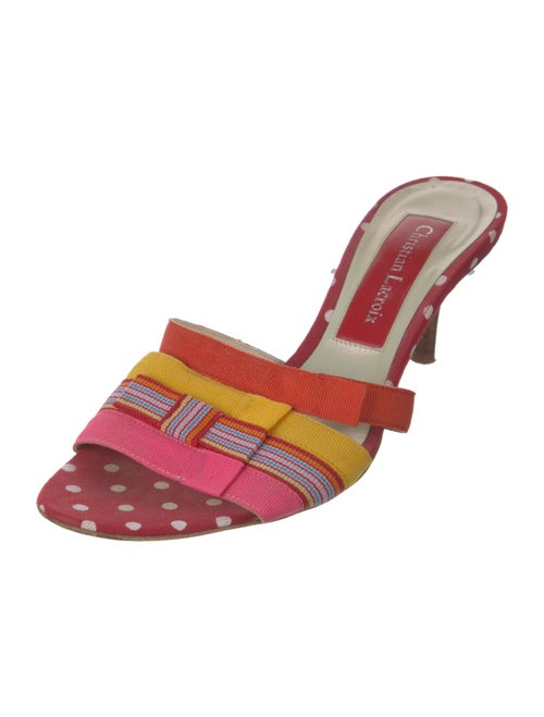 Christian Lacroix Canvas Colorblock Pattern Slides