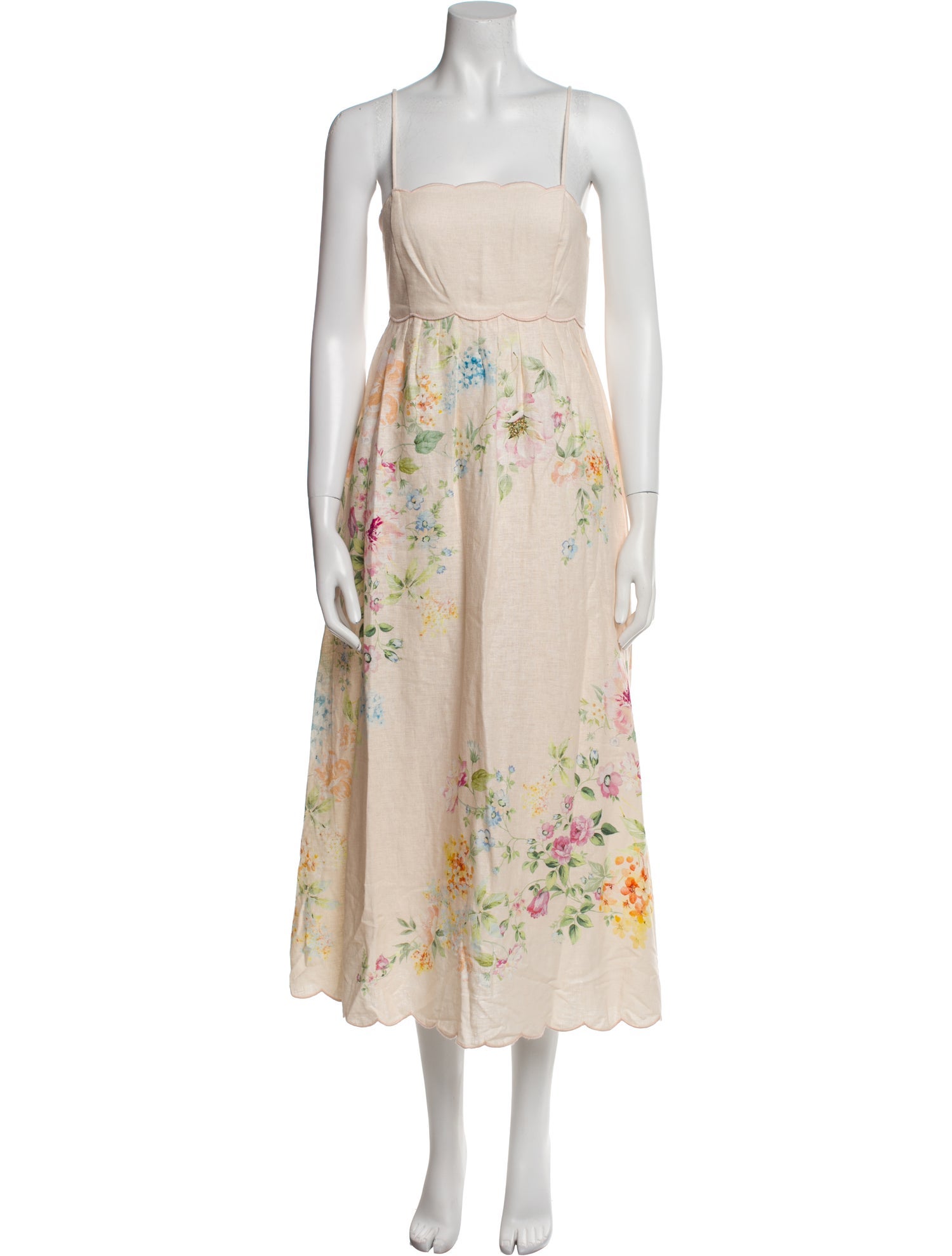 Christian Lacroix Floral Print Midi Length Dress w/ Tags