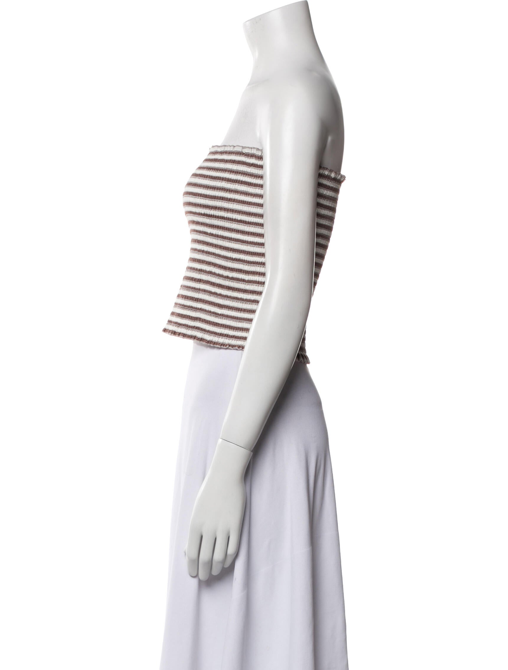 Christian Lacroix Striped Strapless Crop Top w/ Tags