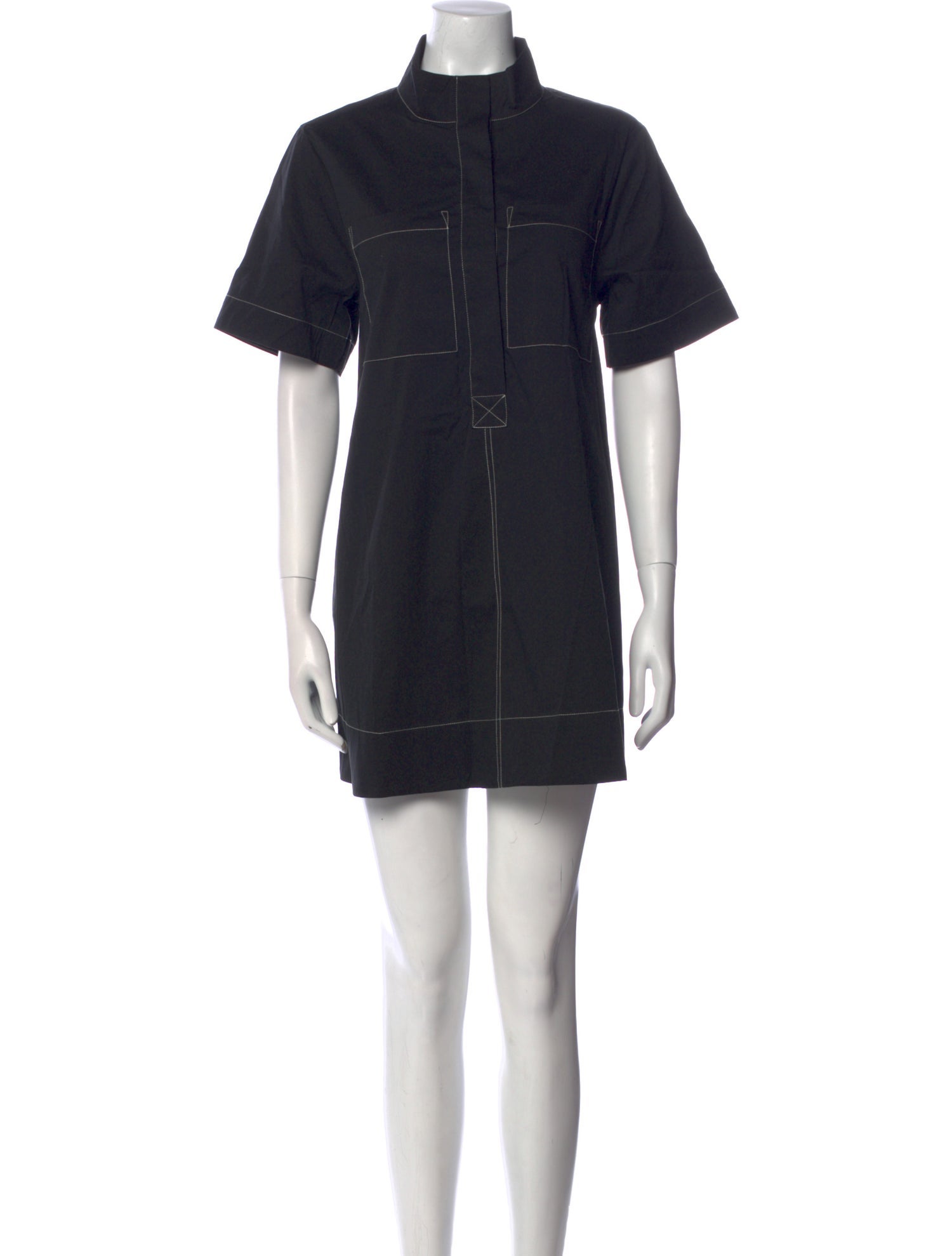 Christian Lacroix Mock Neck Mini Dress