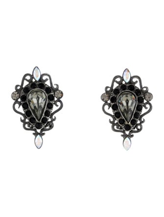 Christian Lacroix Crystal Clip-On Earrings