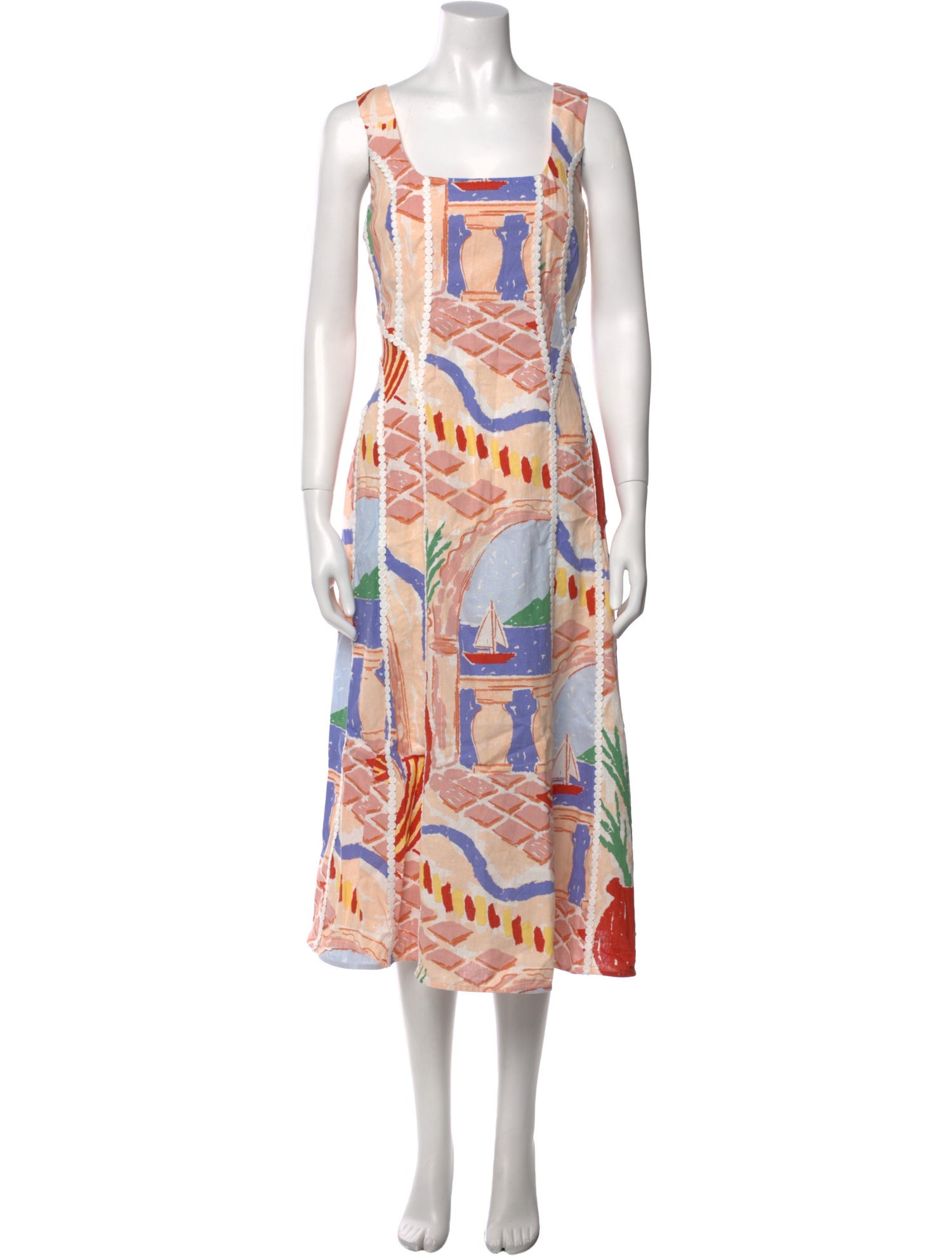 Christian Lacroix Printed Midi Length Dress w/ Tags