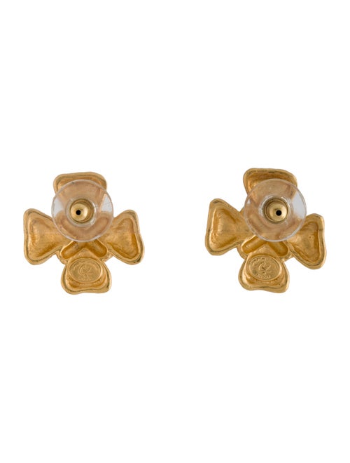 Christian Lacroix Textured Cross Stud Earrings