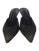 Christian Lacroix Suede Crystal Embellishments Mules