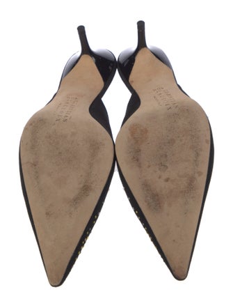 Christian Lacroix Suede Crystal Embellishments Mules