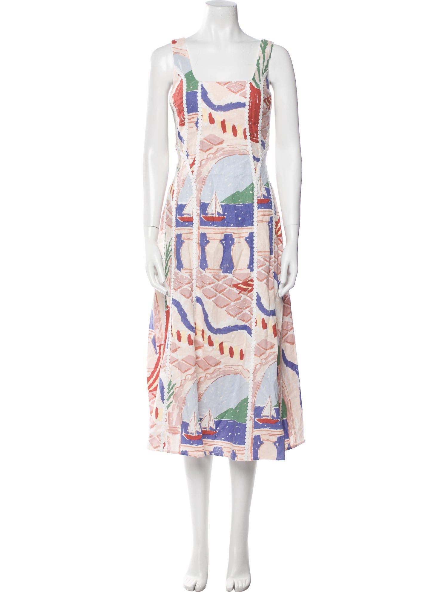 Christian Lacroix Printed Midi Length Dress w/ Tags