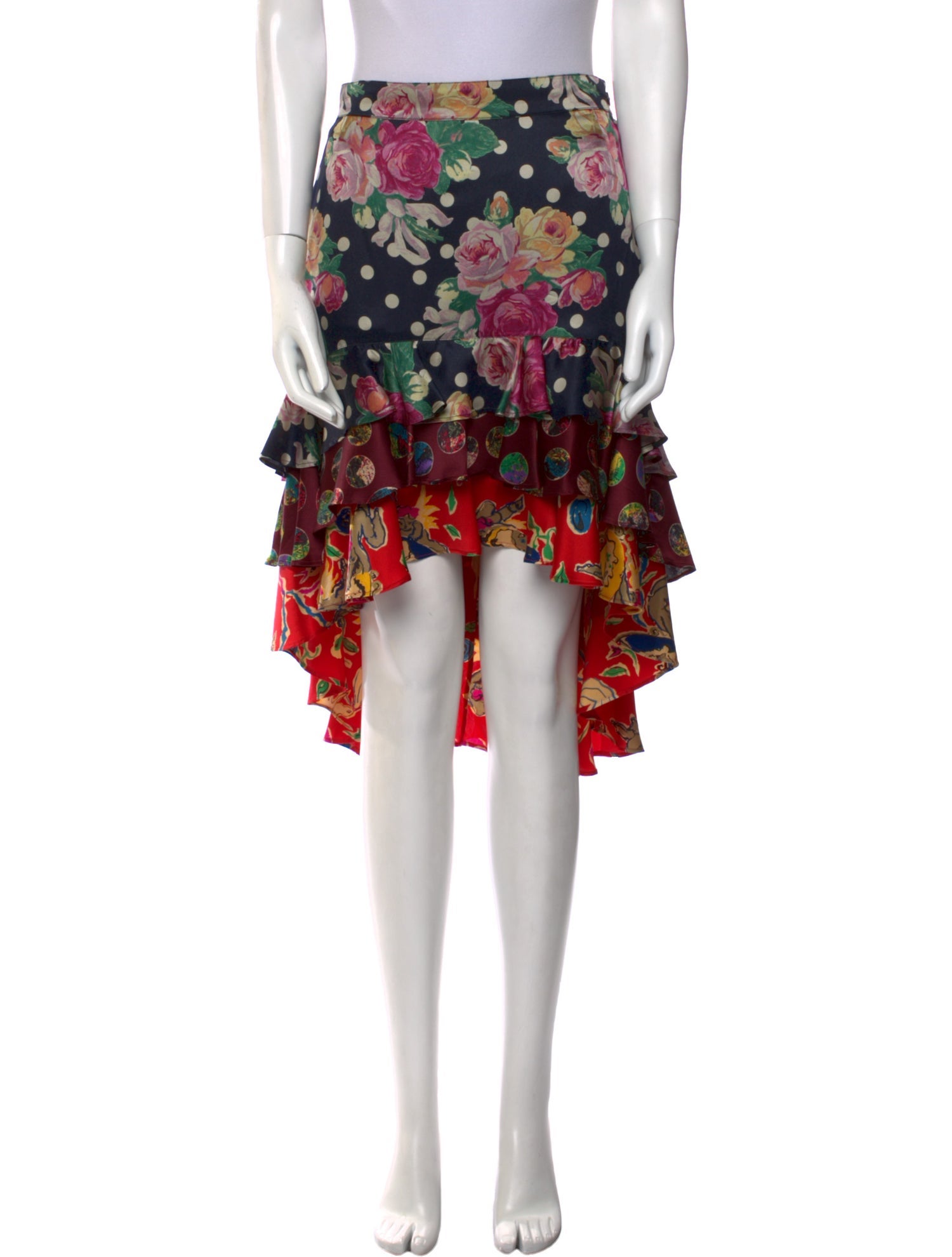 Christian Lacroix Silk Knee-Length Skirt