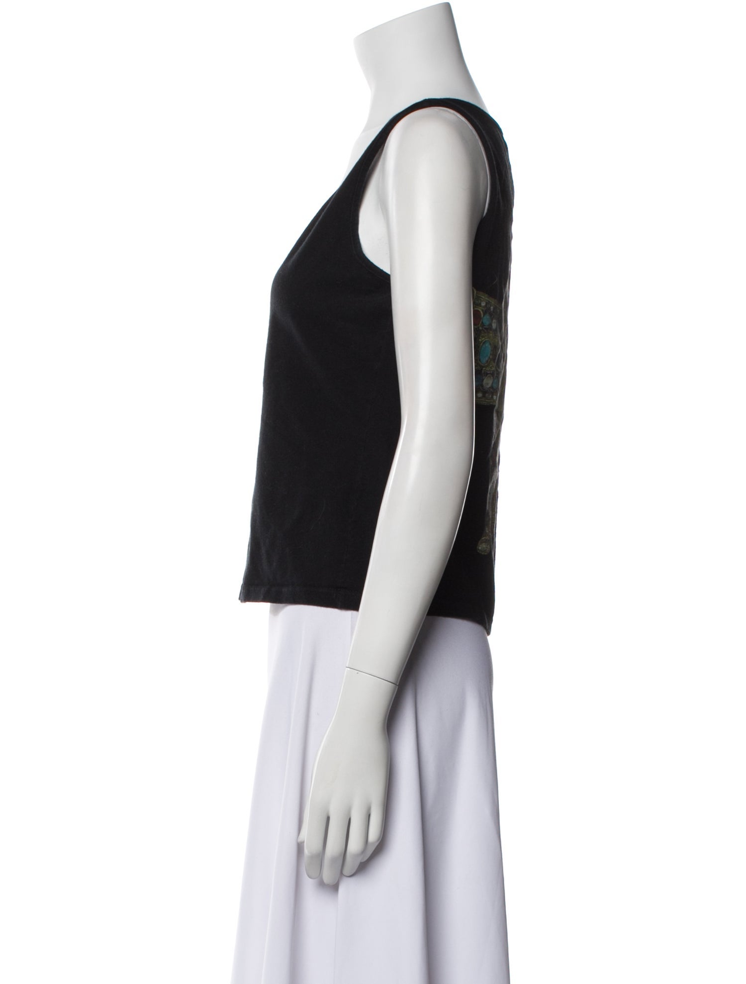 Christian Lacroix Scoop Neck Sleeveless Top