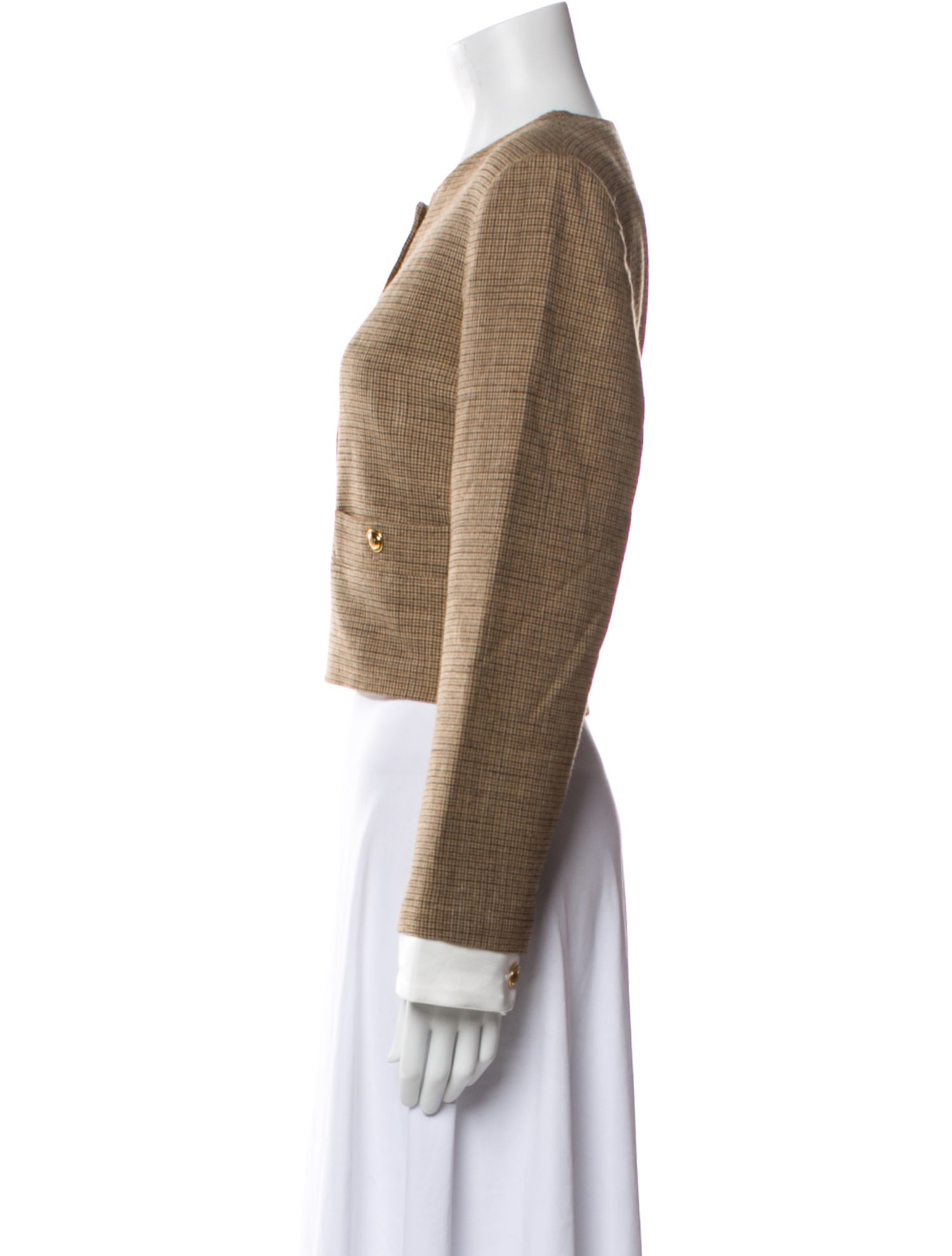 Christian Lacroix Wool Plaid Print Evening Jacket w/ Tags