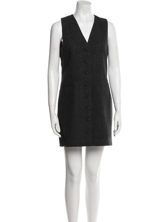 Christian Lacroix V-Neck Mini Dress