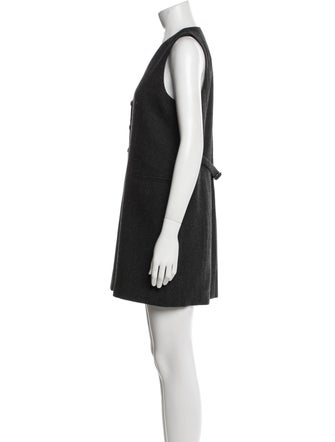 Christian Lacroix V-Neck Mini Dress