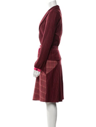 Christian Lacroix Wool Printed Skirt Suit