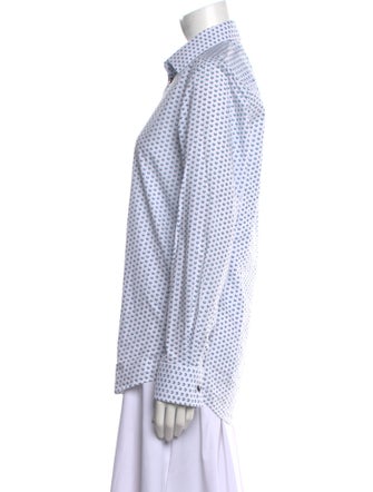Christian Lacroix Printed Long Sleeve Button-Up Top