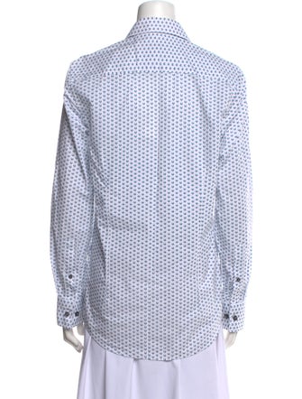 Christian Lacroix Printed Long Sleeve Button-Up Top