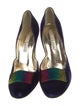 Christian Lacroix Velvet Printed D'Orsay Pumps