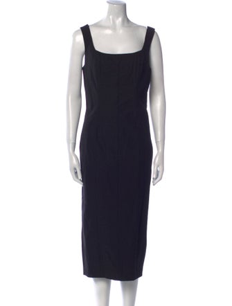 Christian Lacroix Square Neckline Midi Length Dress