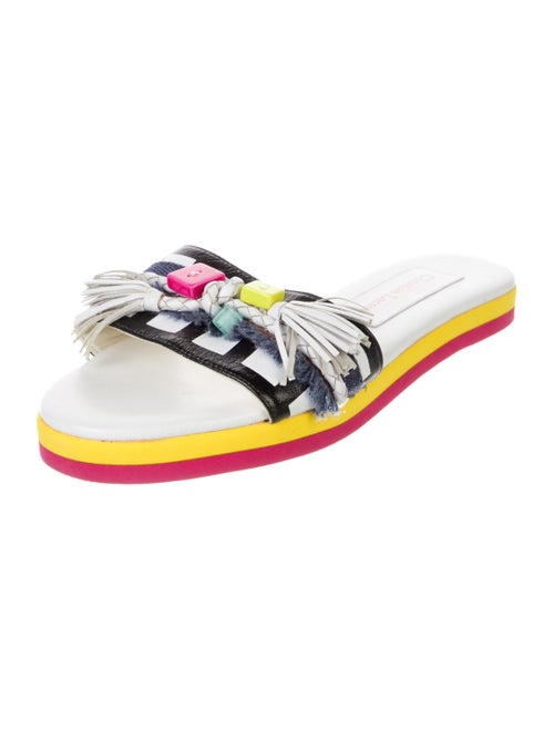 Christian Lacroix Printed Tassel Accents Slides