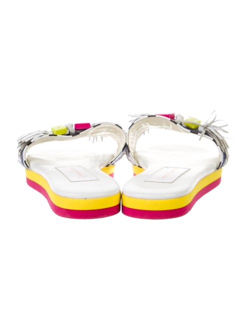 Christian Lacroix Printed Tassel Accents Slides