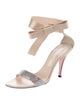 Christian Lacroix Satin Crystal Embellishments Sandals