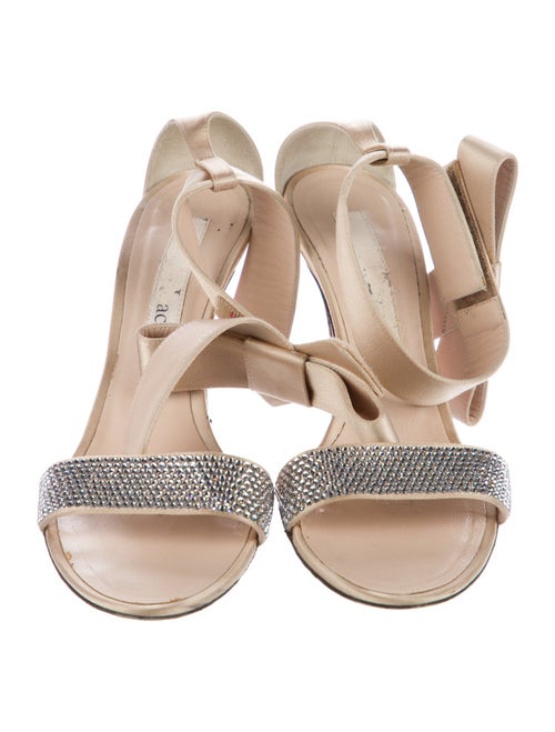 Christian Lacroix Satin Crystal Embellishments Sandals