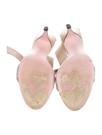 Christian Lacroix Satin Crystal Embellishments Sandals