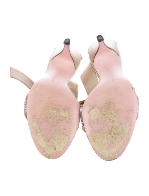 Christian Lacroix Satin Crystal Embellishments Sandals
