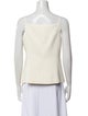 Christian Lacroix Square Neckline Sleeveless Button-Up Top