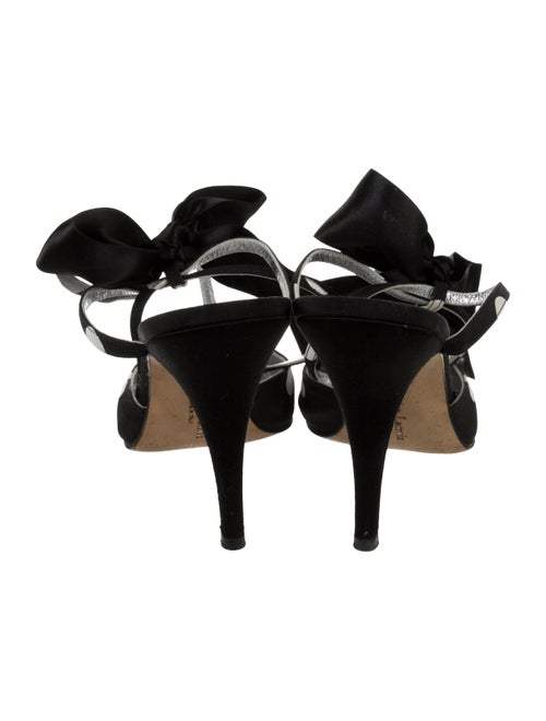 Christian Lacroix Nylon Polka Dot Print T-Strap Pumps