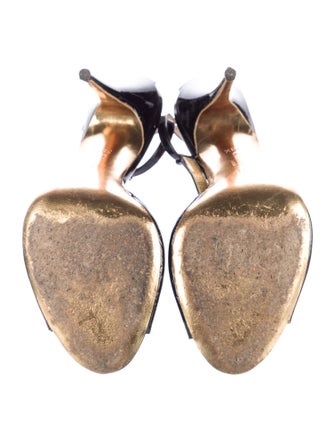 Christian Lacroix Leather T-Strap Pumps