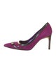 Christian Lacroix Suede Colorblock Pattern Pumps