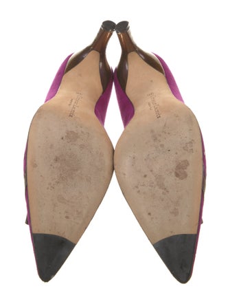 Christian Lacroix Suede Colorblock Pattern Pumps