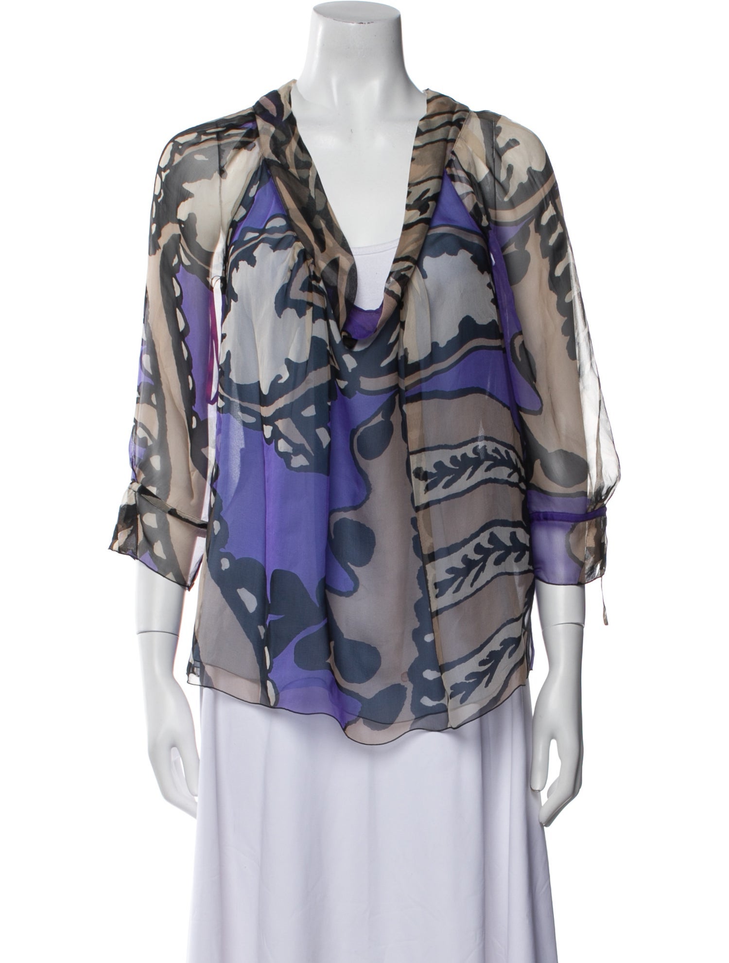 Christian Lacroix Silk Printed Blouse