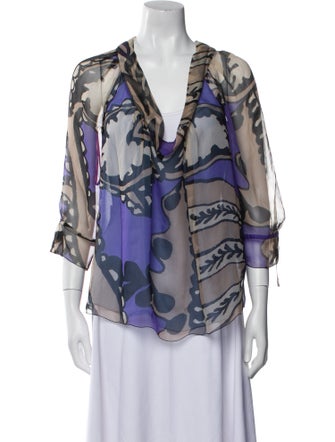 Christian Lacroix Silk Printed Blouse