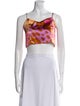 Christian Lacroix Printed Square Neckline Crop Top