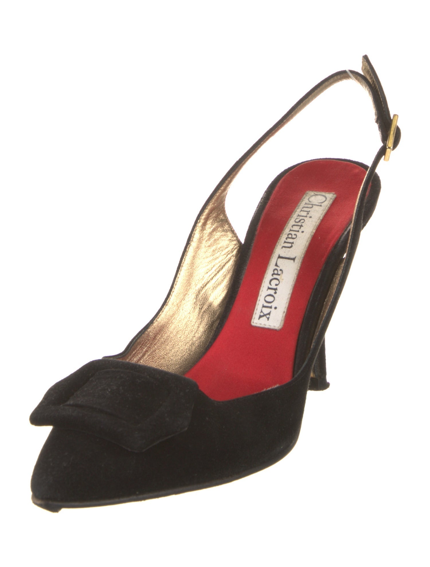 Christian Lacroix Suede Slingback Pumps