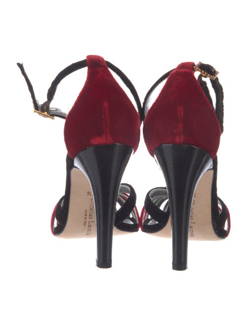 Christian Lacroix Velvet Printed D'Orsay Pumps