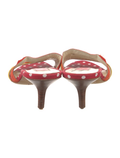 Christian Lacroix Printed Bow Accents Slides