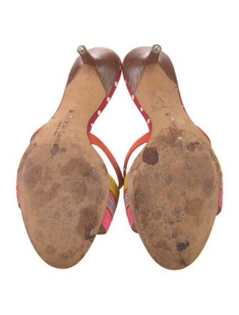 Christian Lacroix Printed Bow Accents Slides