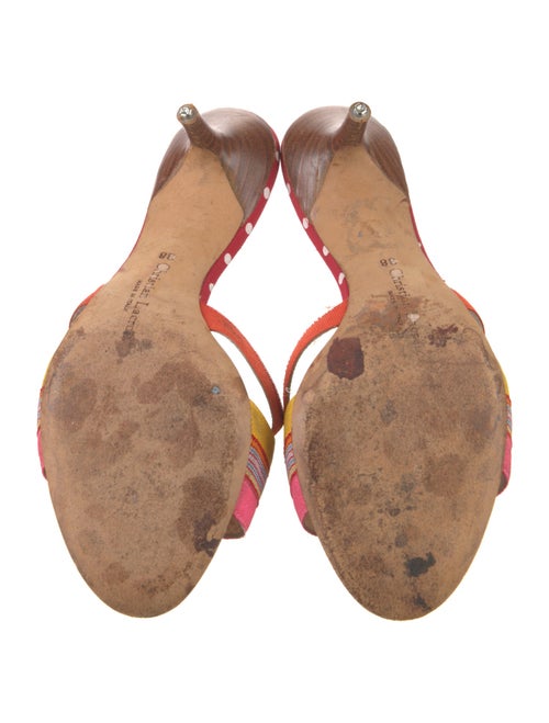 Christian Lacroix Printed Bow Accents Slides