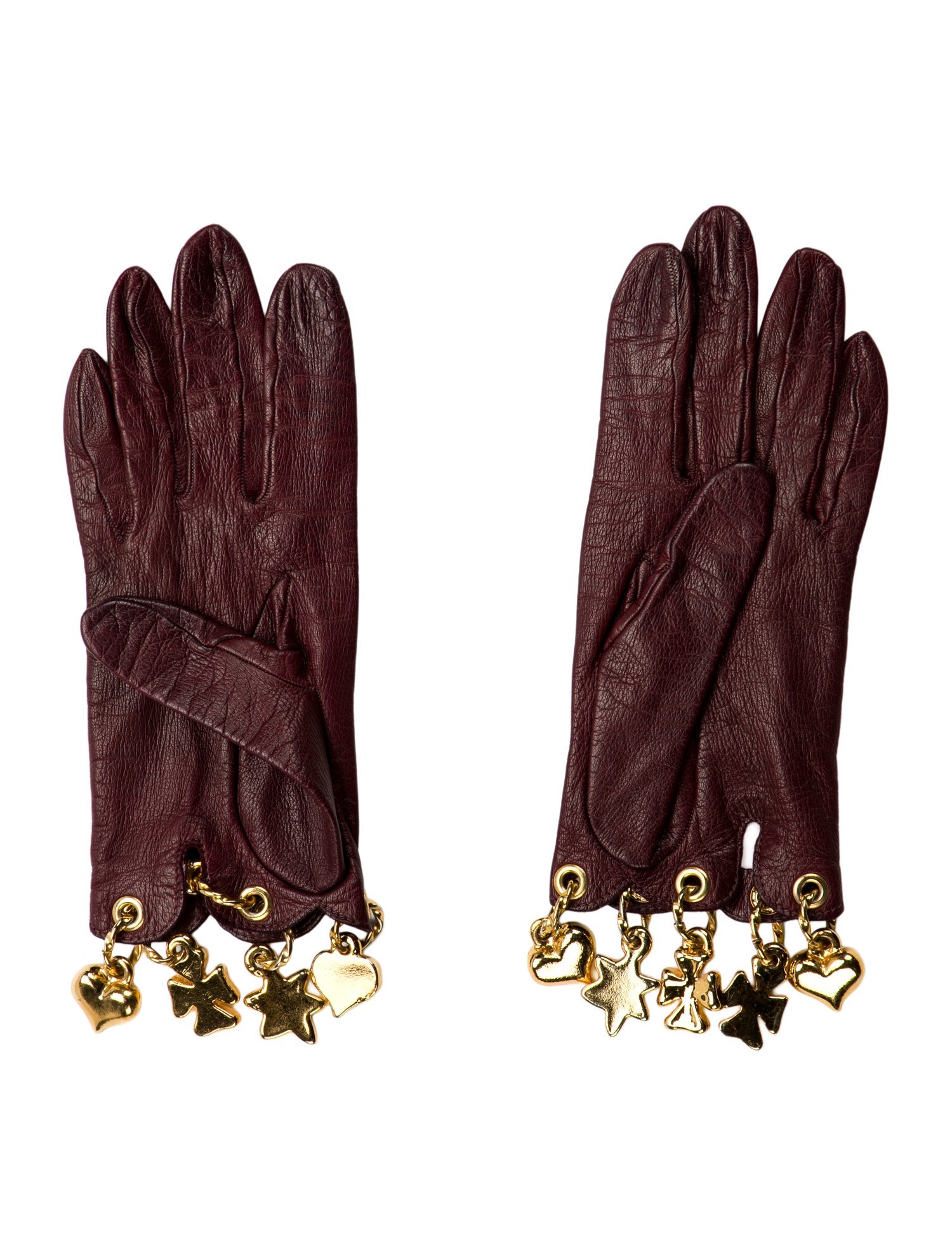 Christian Lacroix Vintage Leather Charm Gloves