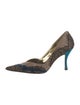 Christian Lacroix Tweed Printed D'Orsay Pumps