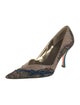 Christian Lacroix Tweed Printed D'Orsay Pumps