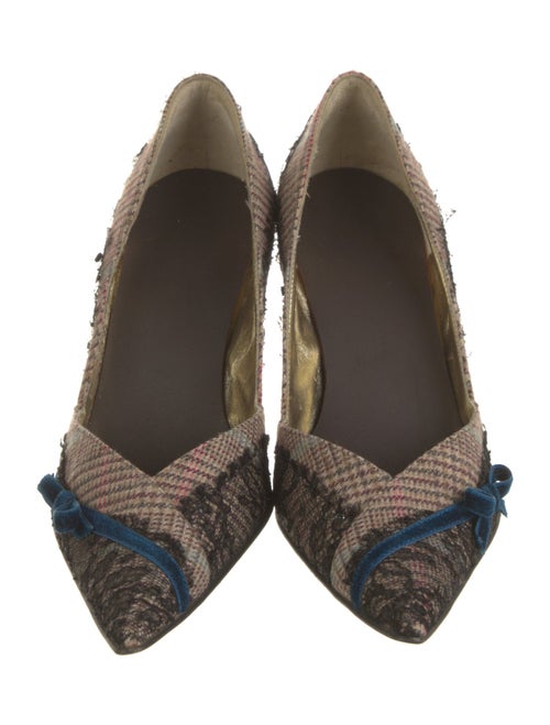 Christian Lacroix Tweed Printed D'Orsay Pumps