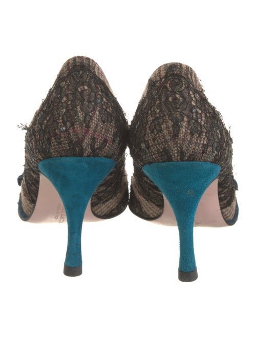 Christian Lacroix Tweed Printed D'Orsay Pumps